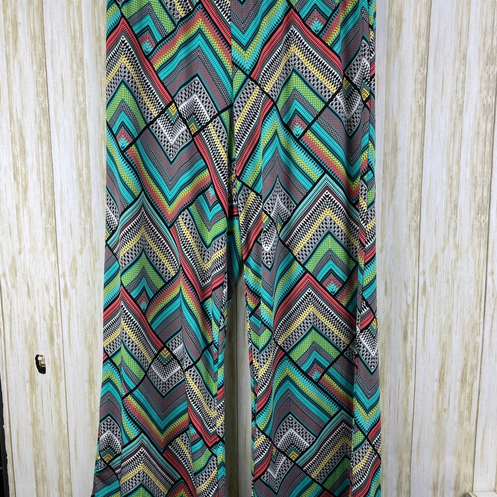 Anthro fig and flower Geometric Palazzo Pants